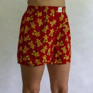 American Eagle Boxers Gingerbread Cookie Red Yellow Size S/P